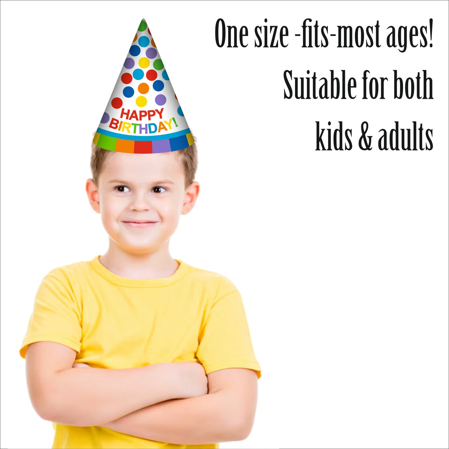 Polka Rainbow Caps | Party Hats for Girls & Kids