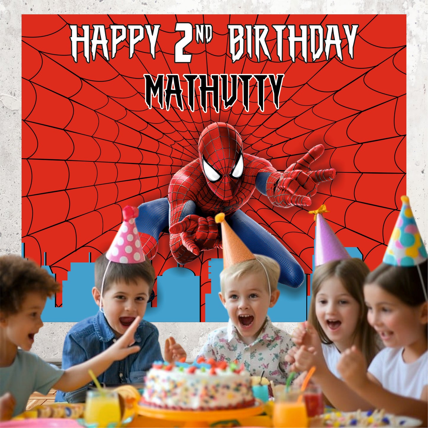 Spiderman Customized Theme Birthday Party Decoration