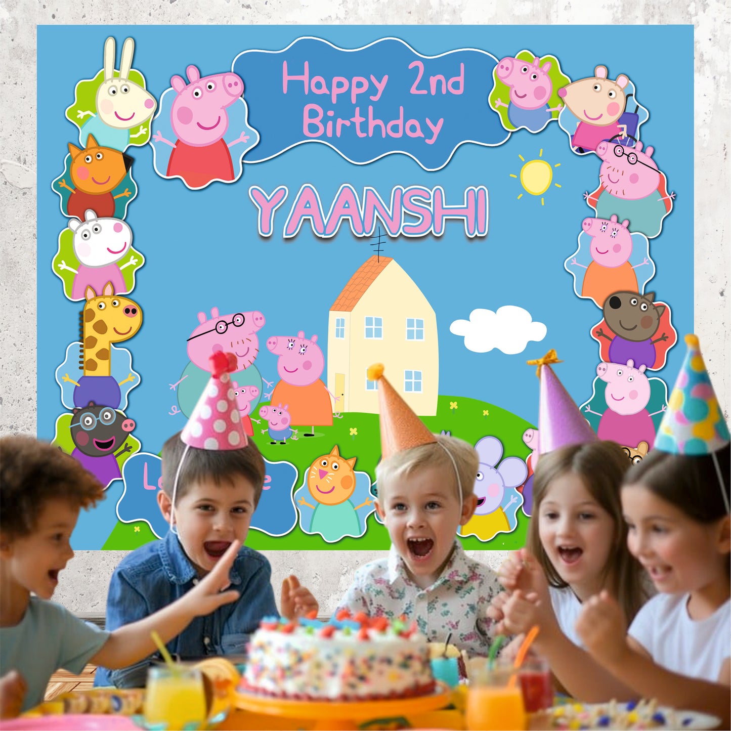 Peppa Pig Customized Theme For Birthday Party Decoration