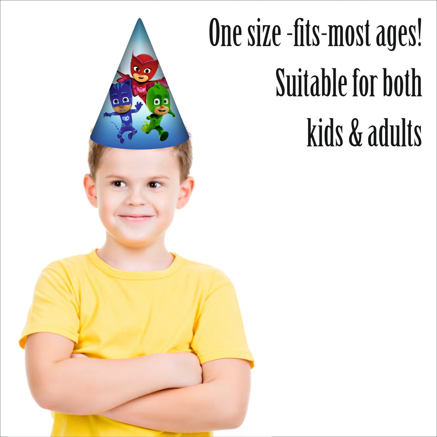 PJ Mask Happy Birthday Caps | Party Hats for Girls & Kids
