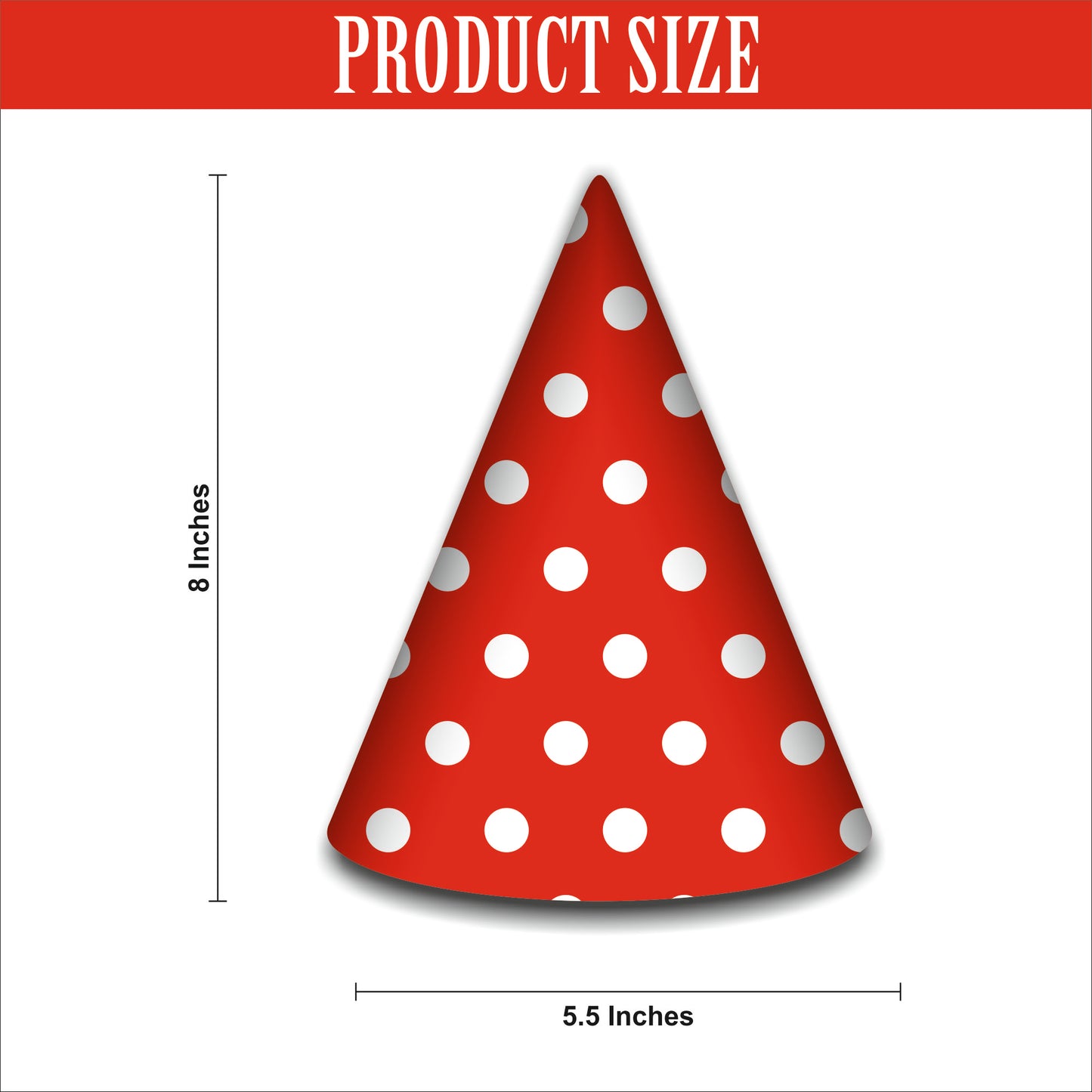 Red Polka Dot Party Caps | Party Hats for Girls & Kids