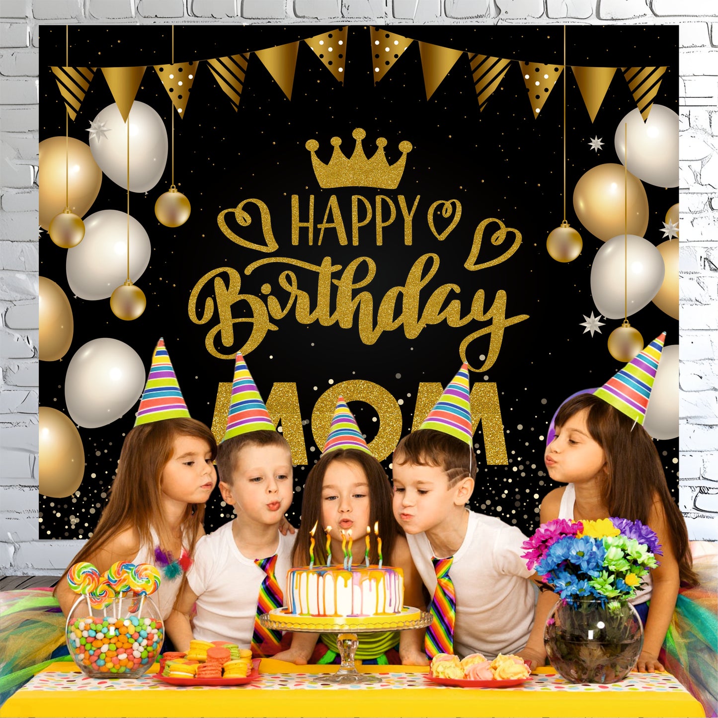 Happy Birthday Mom Theme Decoration | Elegant Birthday Celebration Setup