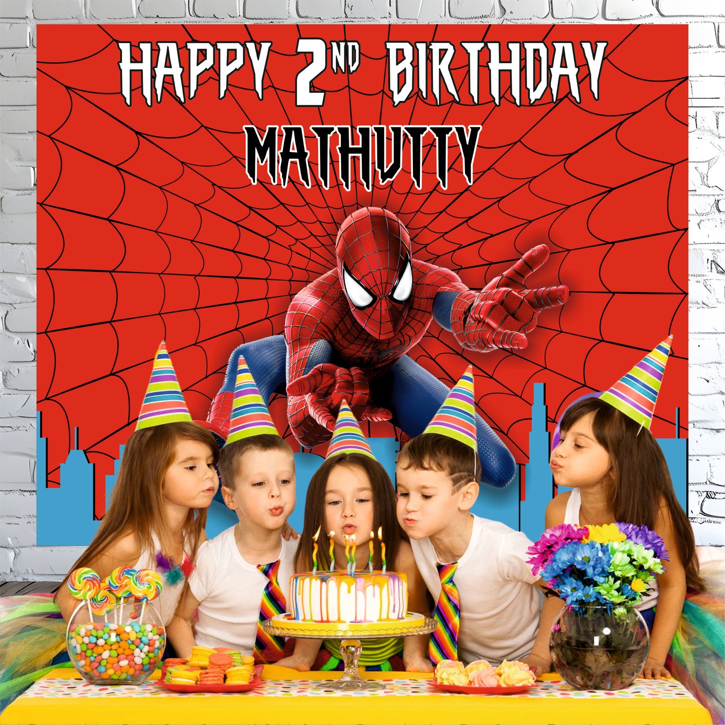 Spiderman Customized Theme Birthday Party Decoration