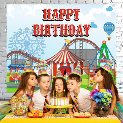 Circus Carnival Happy Birthday Theme Party Decoration for Kids Birthday