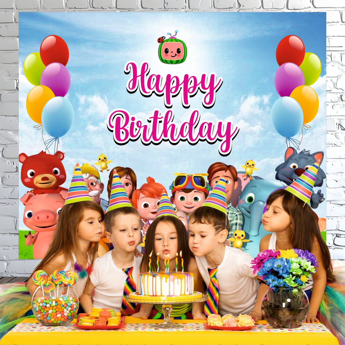 Cocomelon Theme Birthday Party Decoration | Kids Cartoon Celebration Setup