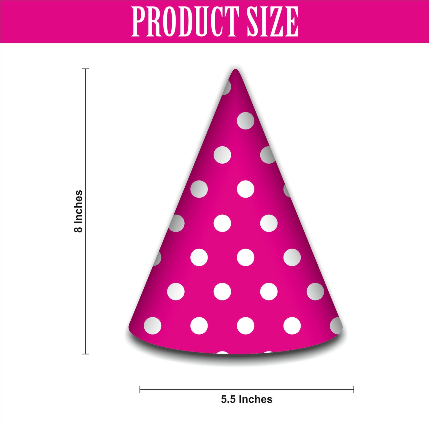 Pink Polka Dot Caps | Party Hats for Girls & Kids
