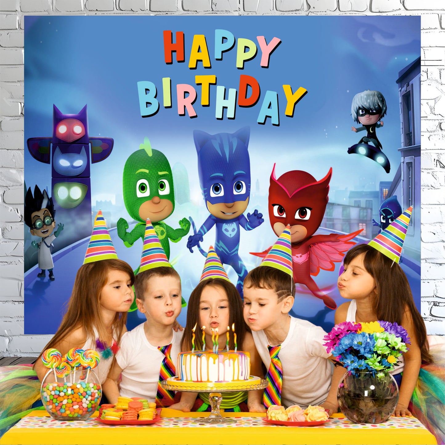 PJ Masks Theme Birthday Party Decoration | Superhero Kids Celebration Setup