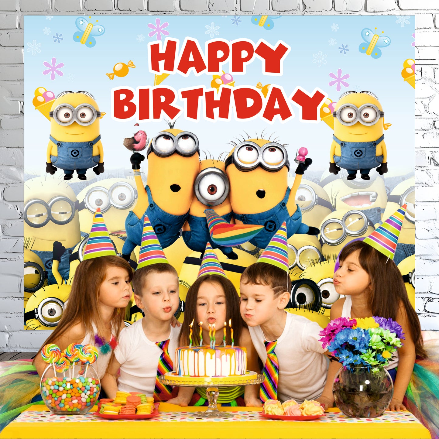 Minions Happy Birthday Theme Party Decoration for Kids Birthday