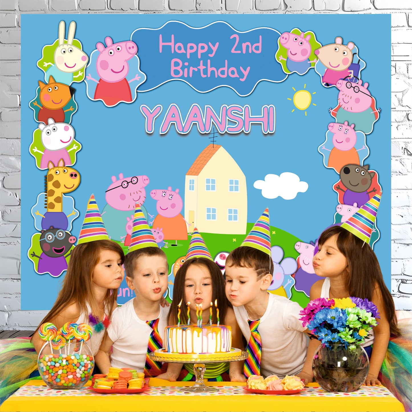 Peppa Pig Customized Theme For Birthday Party Decoration