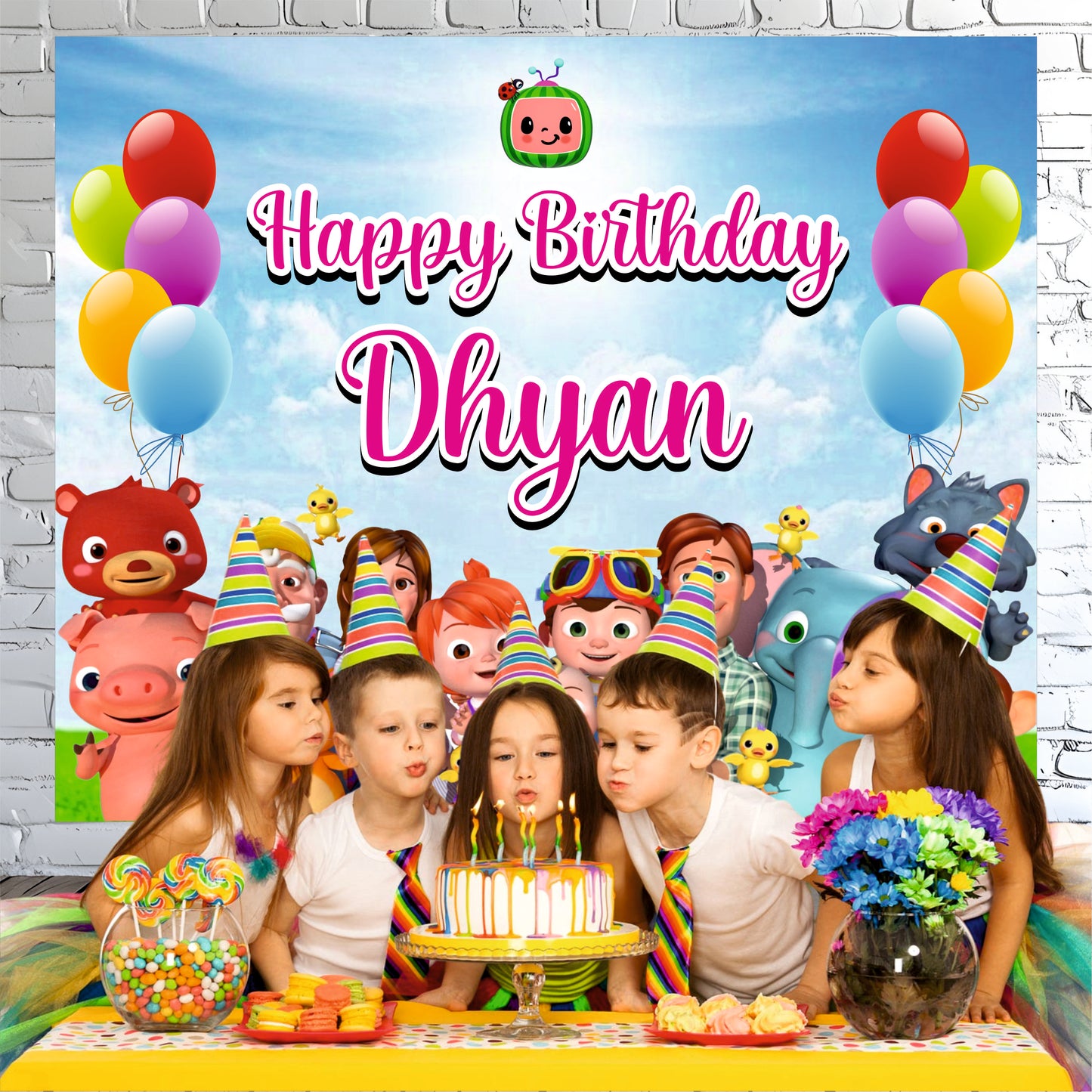 Cocomelon Customized Theme For Birthday Party Decoration