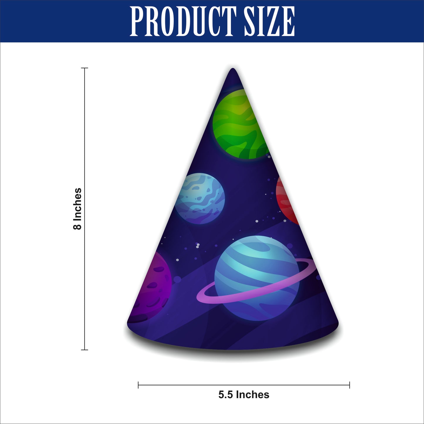 Space Theme Birthday Hats | Party Supplies for Kids | Space Adventure Themed Caps for Boys & Girls
