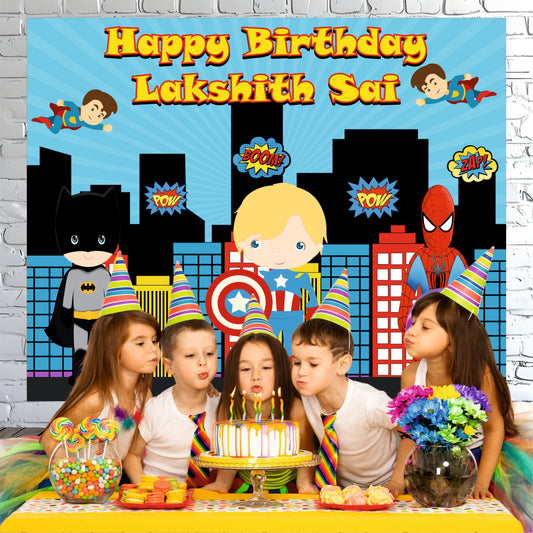 Little Superhero Customized Theme For Birthday Party Decoration