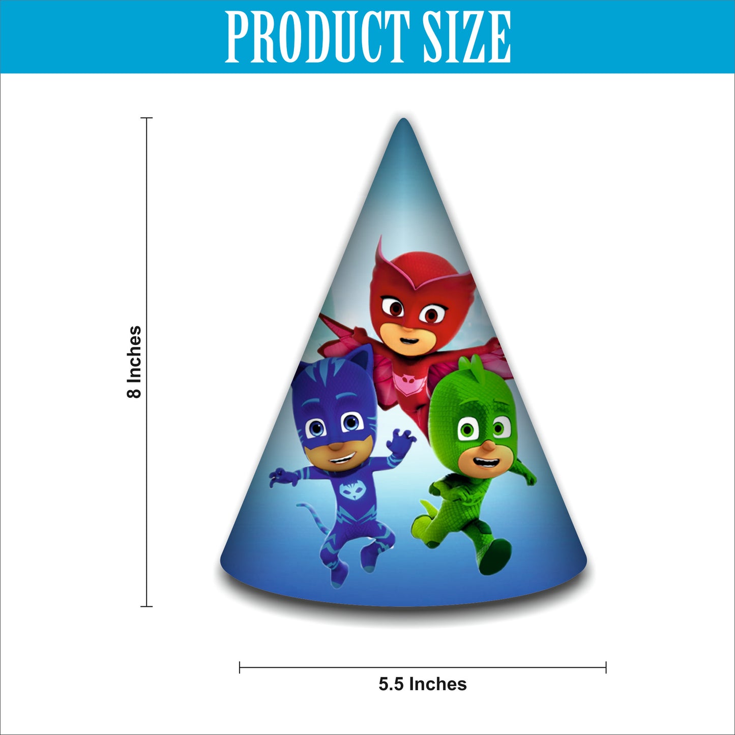 PJ Mask Happy Birthday Caps | Party Hats for Girls & Kids