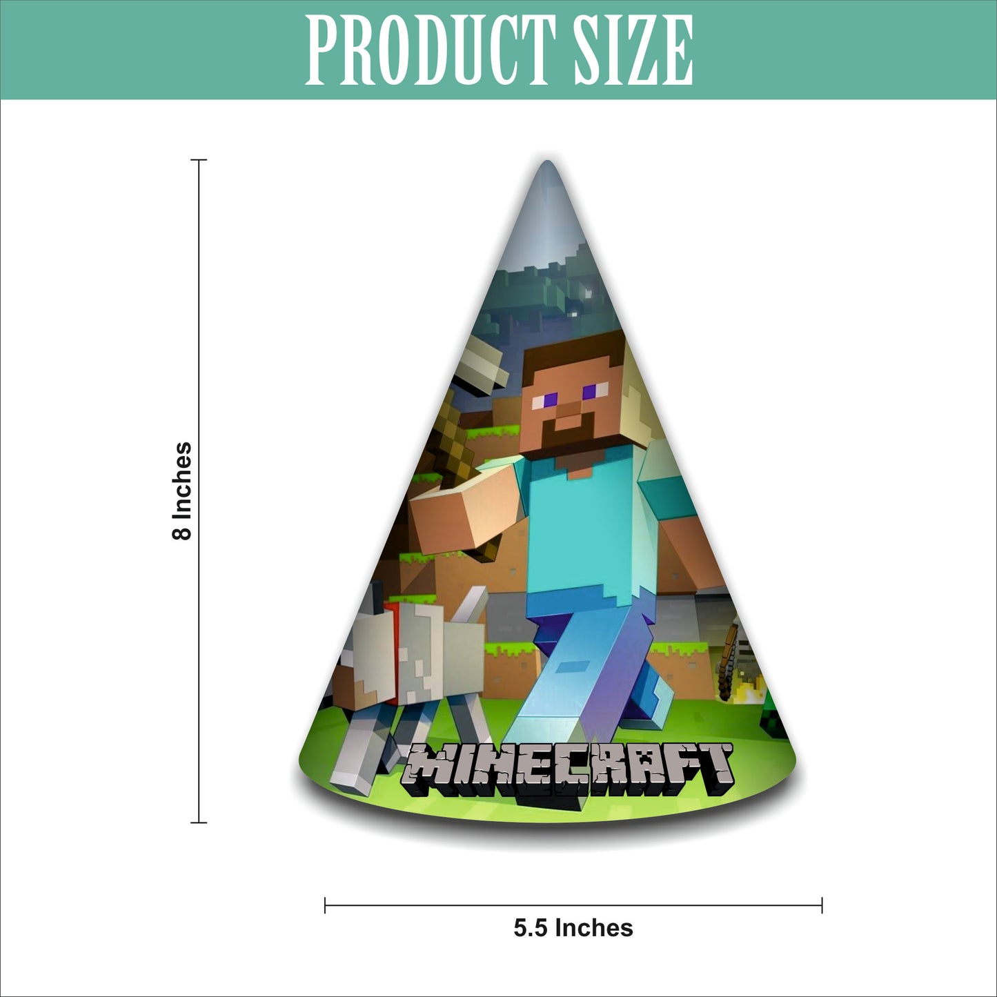 Minecraft Happy Birthday Caps | Party Hats for Girls & Kids