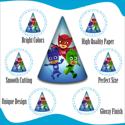 PJ Mask Happy Birthday Caps | Party Hats for Girls & Kids