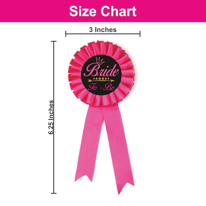 Team Bride Cute Badges Combo for Wedding (Pack of 10 Pcs, Multicolor)
