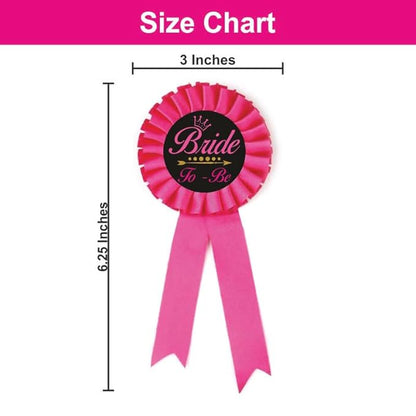 Team Bride Cute Badges Combo for Wedding (Pack of 10 Pcs, Multicolor)