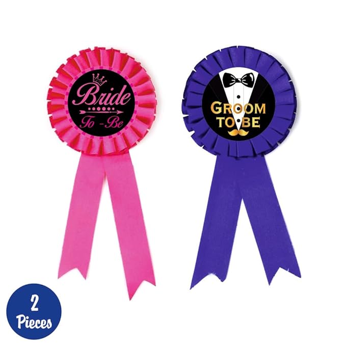 Bride Groom to be Cute Props for Wedding Bridal Groom Shower (Pack of 1-20 Pcs, Multicolor, Size: 5x3in)