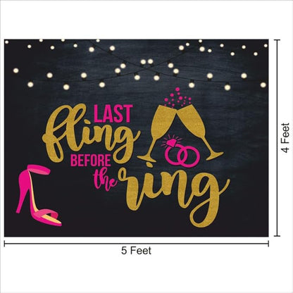 Engagement Backdrop for Decoration (Pack of 1, 5x4 Feet, Multicolor)
