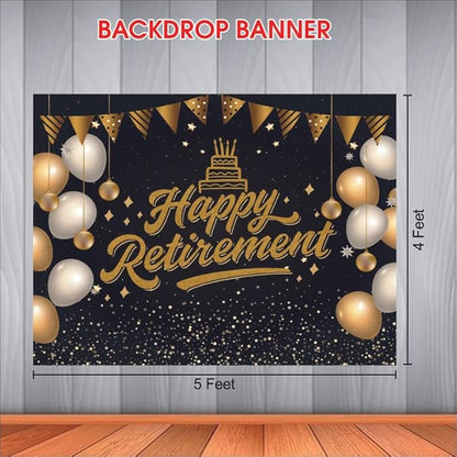 Happy Retirement Backdrop Banner