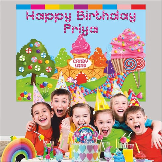 Customised Candyland Birthday Banner Theme