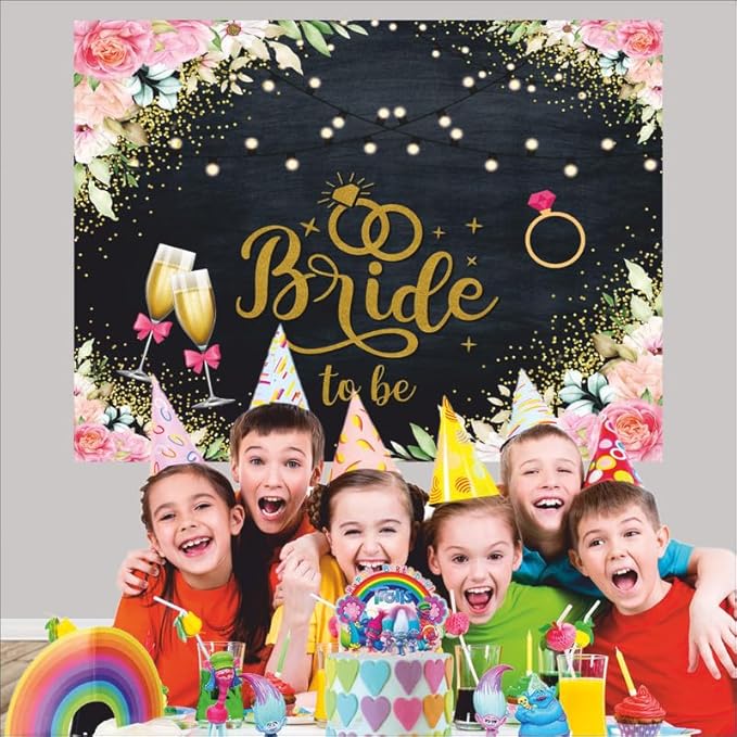 Bride to Be Backdrop for Decoration