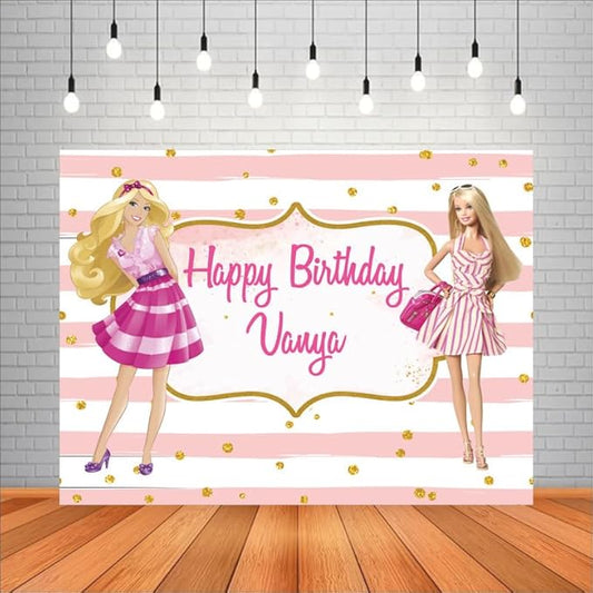 Customised Princess Birthday Backdrop Theme for Girls