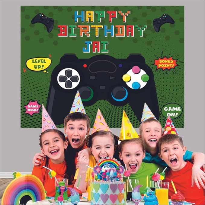 Customised Gaming Birthday Banner Theme