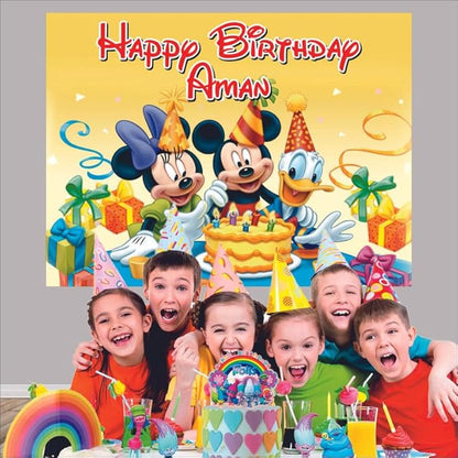 Customised Mickey & Friends Birthday Backdrop Theme