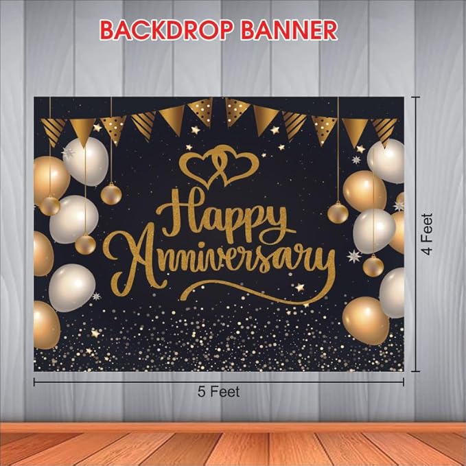 Happy Anniversary Backdrop for Celebration