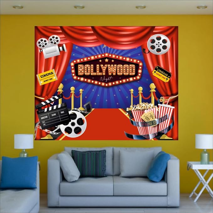 Bollywood Night Backdrop Theme for Party Decorations
