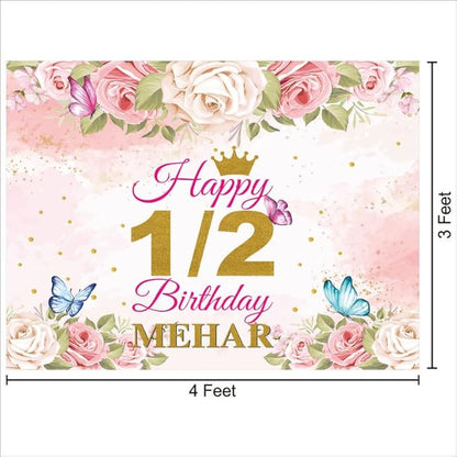 Customised Half Birthday Banner Theme
