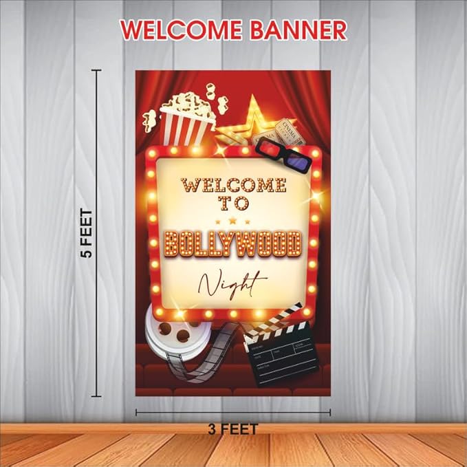 Bollywood Night Backdrop Theme for Party Decorations