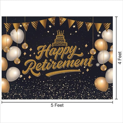 Happy Retirement Backdrop Banner