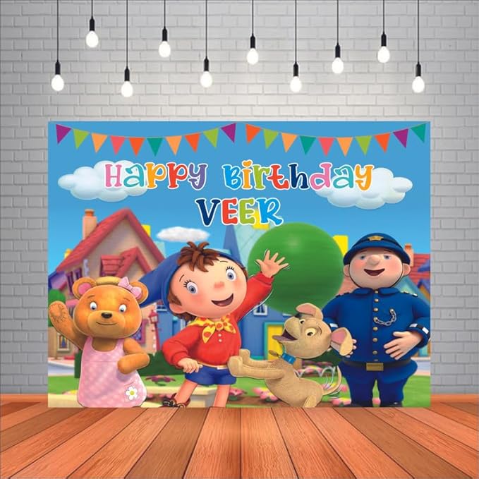 Customised Noddy Birthday Backdrop Theme for Kids