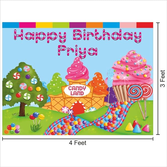 Customised Candyland Birthday Banner Theme