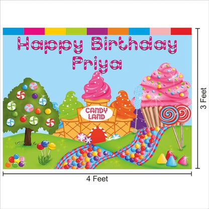 Customised Candyland Birthday Banner Theme
