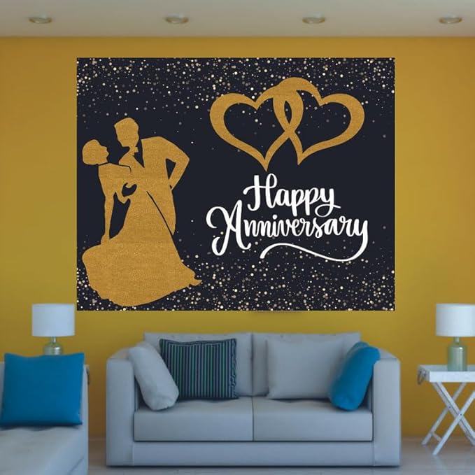 Golden Anniversary Backdrop for Celebration