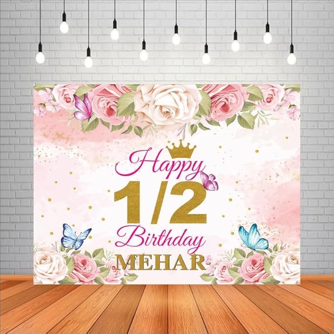 Customised Half Birthday Banner Theme