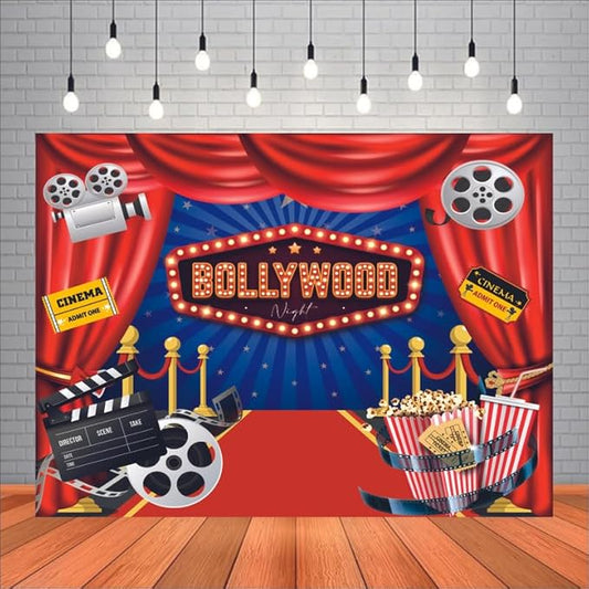 Bollywood Night Backdrop Theme for Party Decorations