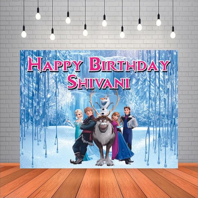 Customised Frozen Birthday Banner Theme