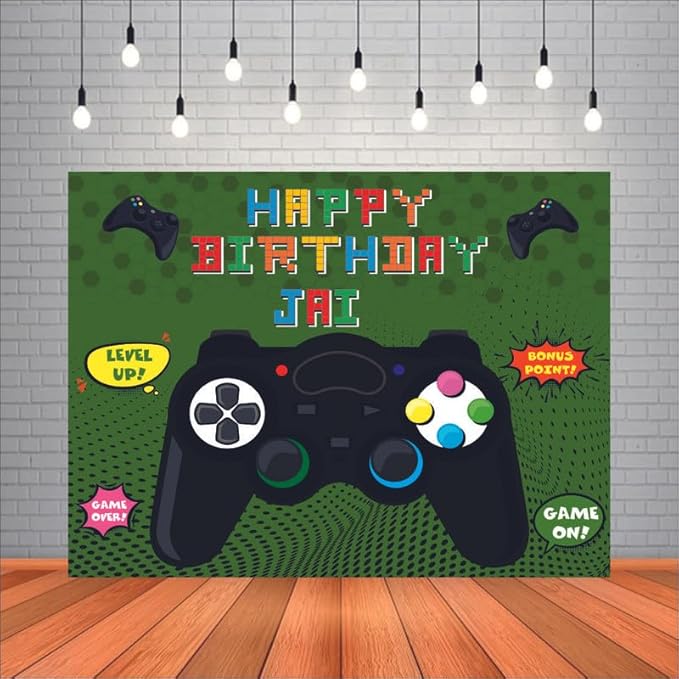 Customised Gaming Birthday Banner Theme