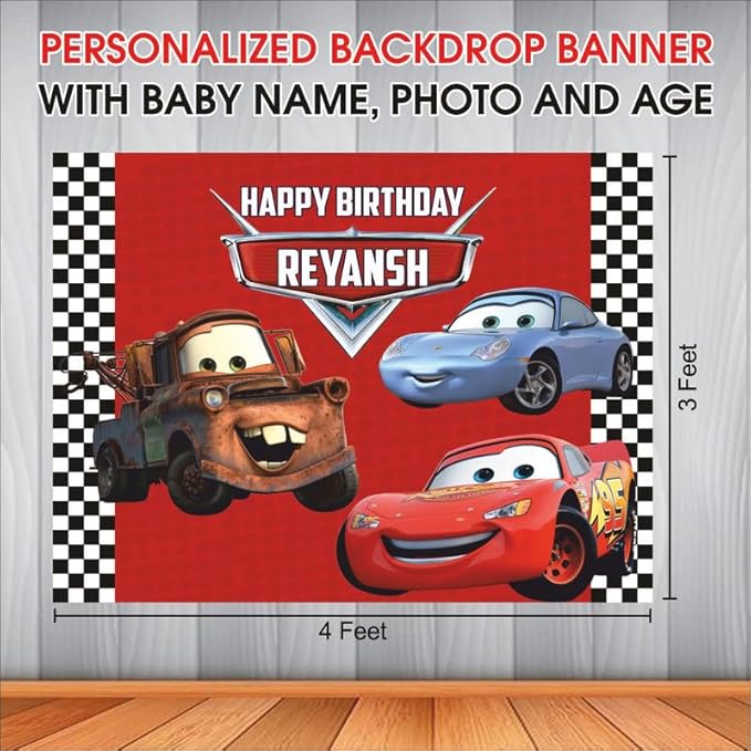 Customised Car Birthday Banner Theme