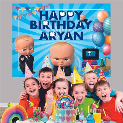 Customised Boss Baby Boy Birthday Banner Theme