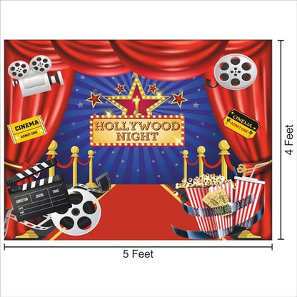 Hollywood Movie Night Backdrop Theme for Party Decorations