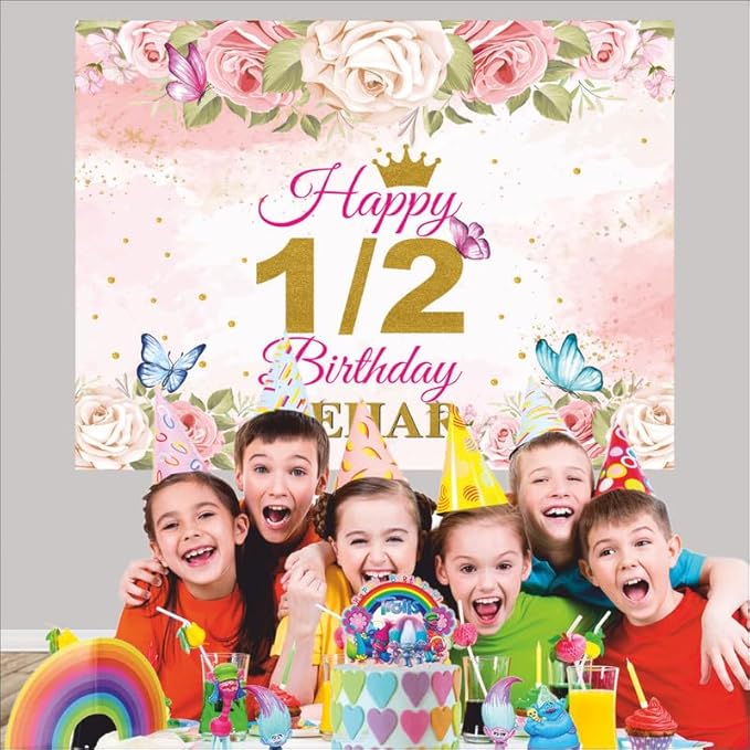Customised Half Birthday Banner Theme
