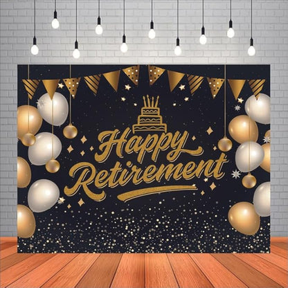 Happy Retirement Backdrop Banner
