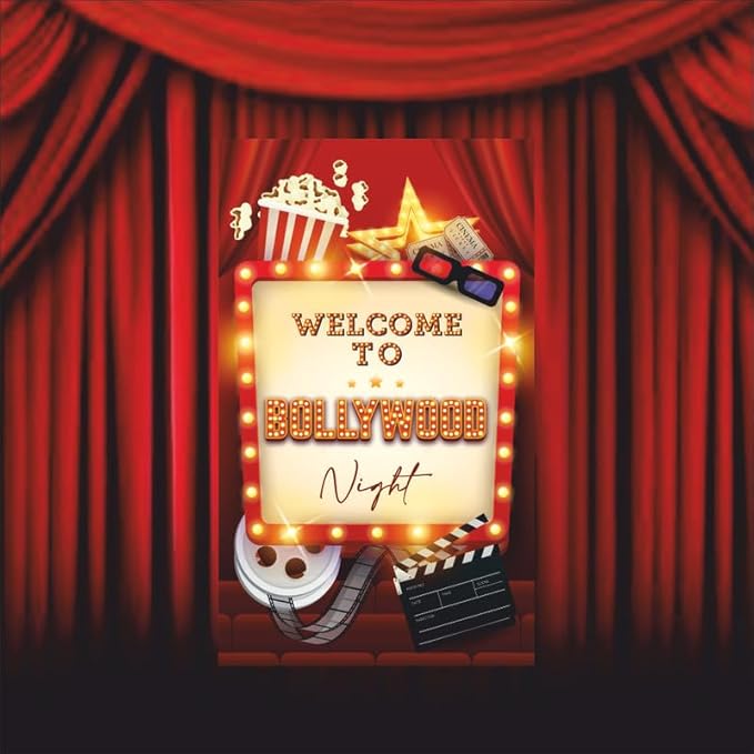Bollywood Night Backdrop Theme for Party Decorations