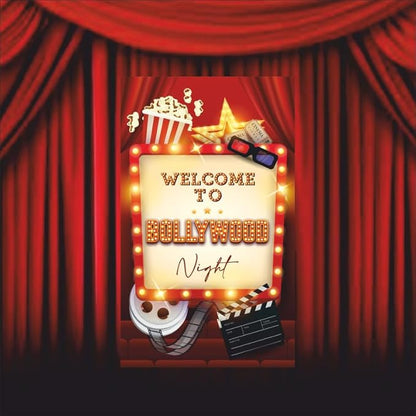 Bollywood Night Backdrop Theme for Party Decorations