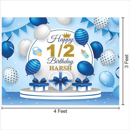 Customised Half Birthday Backdrops Theme for Kids